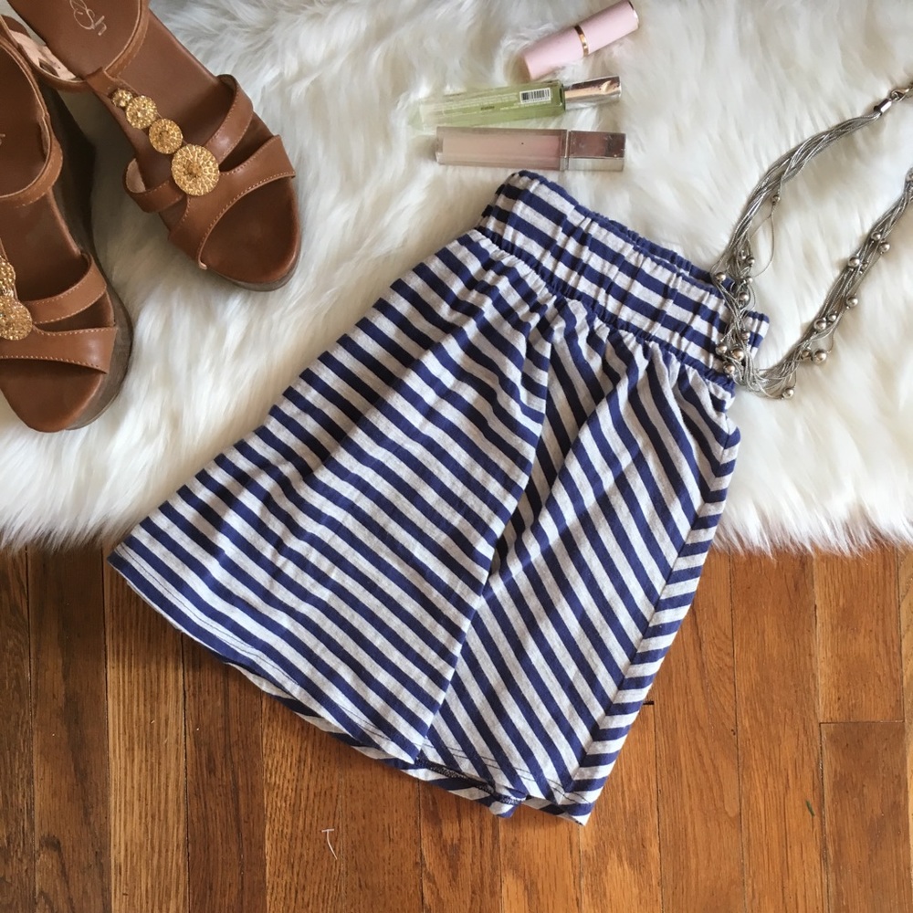 Divided by H&M Grey-Blue Striped Mini Skirt